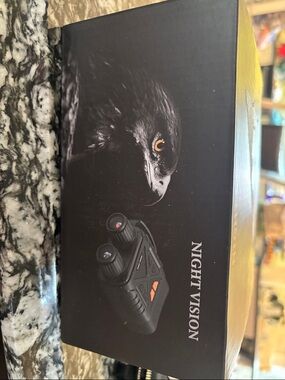 Night Vision Binoculars with Black and Orange Accents